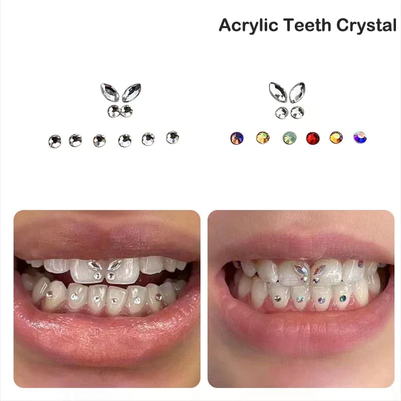 10 Pz Strass For Care Of Fresh Tooth Material Tooth Whitening Of Acrylic Protected Tooth Ornament Crystal Hygiene Oral Tooth