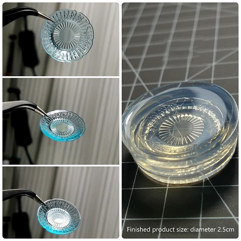 Stampo in silicone per alimenti in miniatura 1/6 per casa delle bambole, accessori cucina, stoviglie, colla UV, stampo per colata a goccia