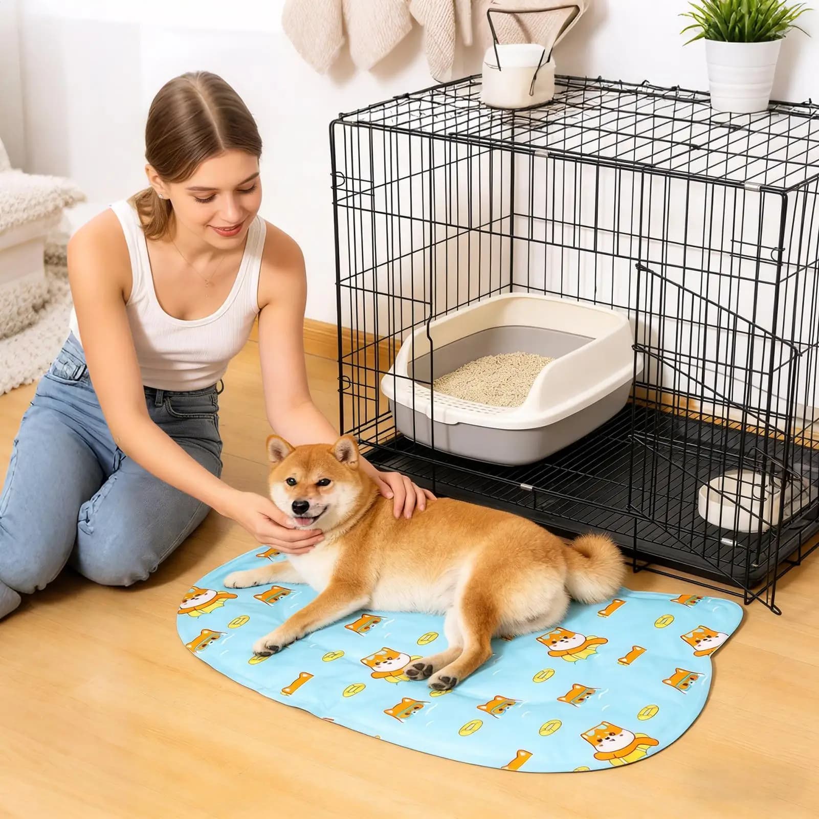Tappetino rinfrescante per gatti, tappetino estivo in gel per cani e gatti, per interni, soggiorno, camera da letto, davanzale, viaggi, vacanze