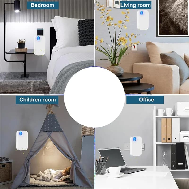 EYFL- Purificatori d'aria per la casa plug-in, ionizzatori d'aria plug-in per la casa Purificatore d'aria ionico portatile e silenzioso, spina europea