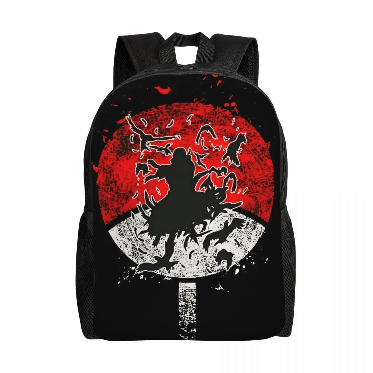 Zaino da viaggio personalizzato N-Narutoes S-Sasukes per donna e uomo, borsa per computer da scuola, zaino con stampa a fumetti, borsa da giorno per studenti universitari