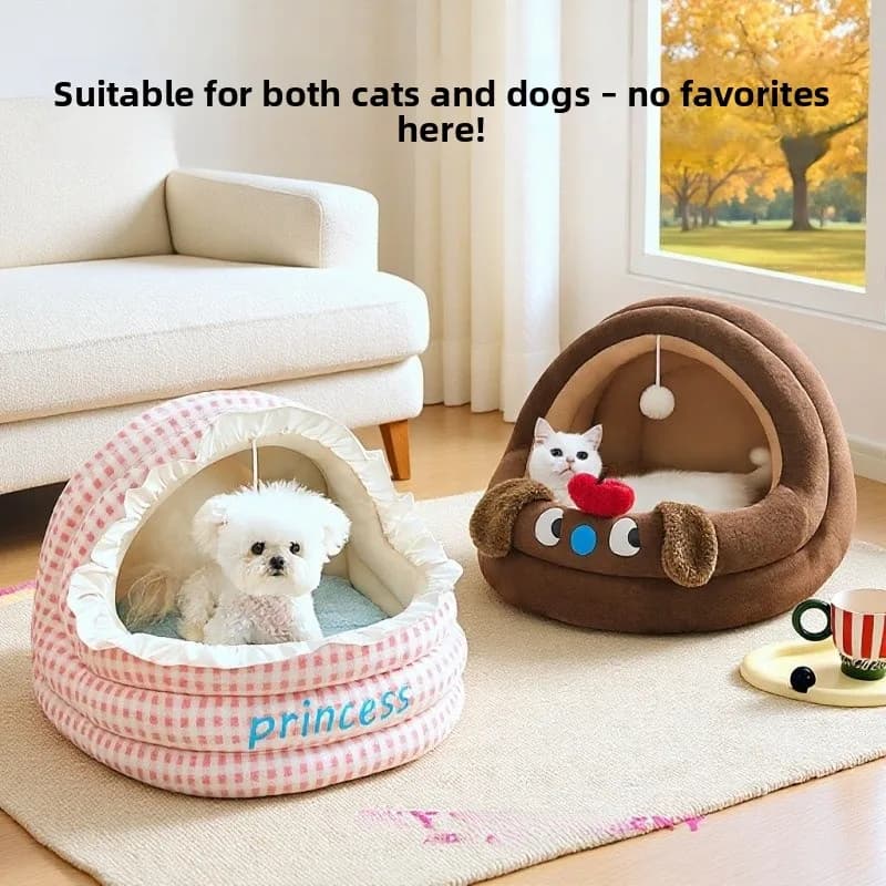 Cuccia Imbottita e Calda per Gattini e Cani di Piccola Taglia come il Bichon, Divano Letto per Animali Domestici, Uso Interno per Tutte le Stagioni