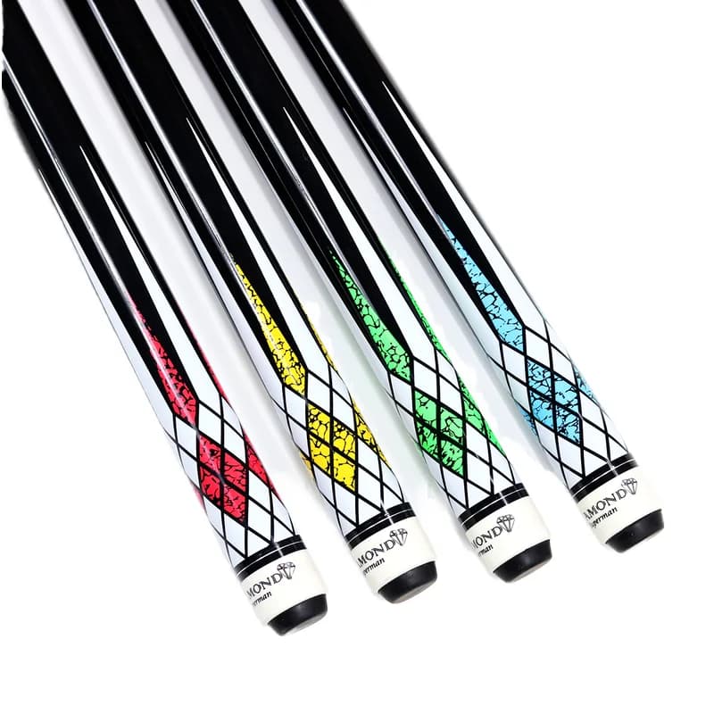 hit productHigh Quality Durable New Diamond 57" Maple Wood 2-Piece 1/2-Split 13mm Tip Nine-ball Pool Cue Stick with Stainless St
