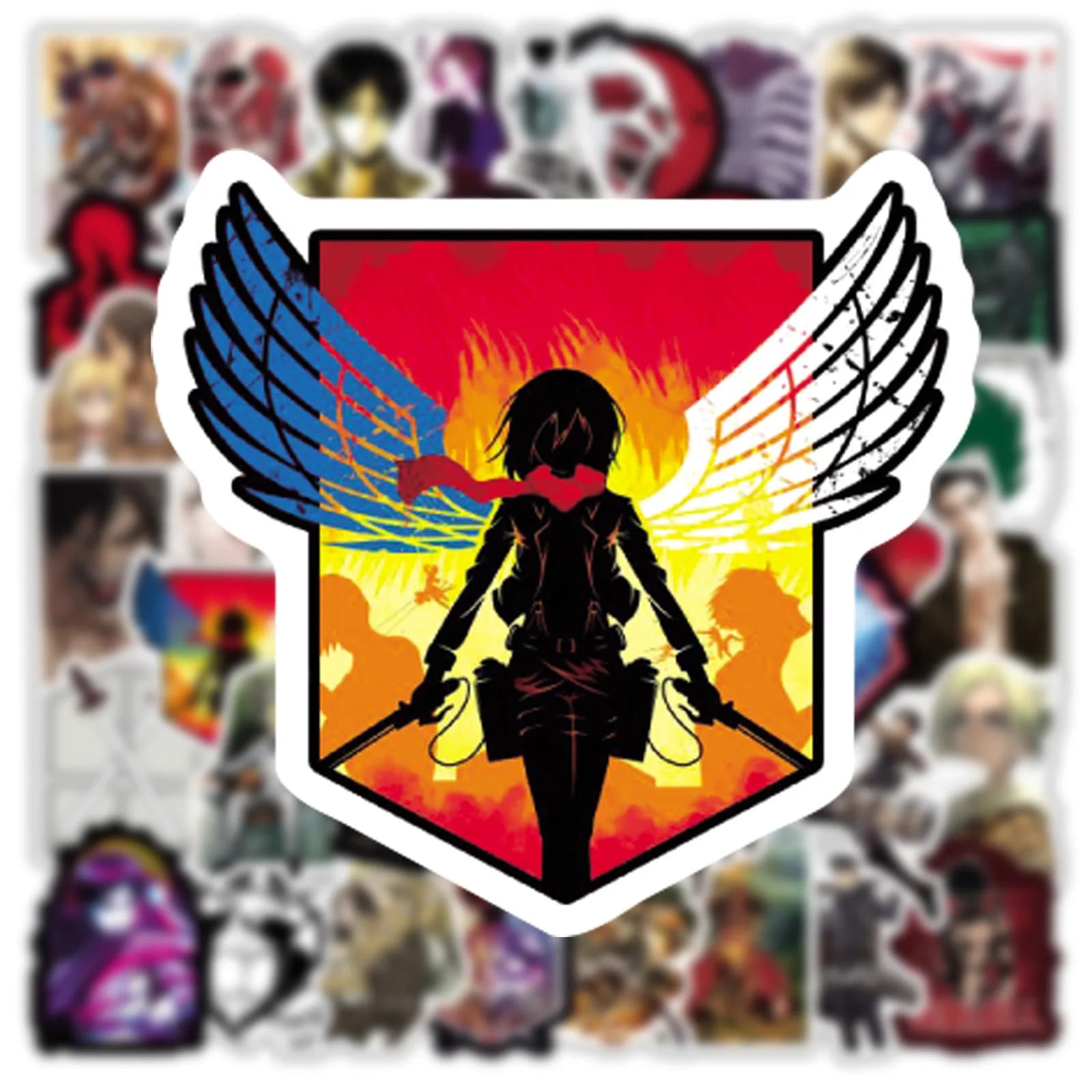 10/30/50pcs Esplosione Classico Anime Sattacking Gigante Graffiti Adesivi Casco Fresco Fai Da Te Estetica Violenta Bici Del Fumetto Acqua