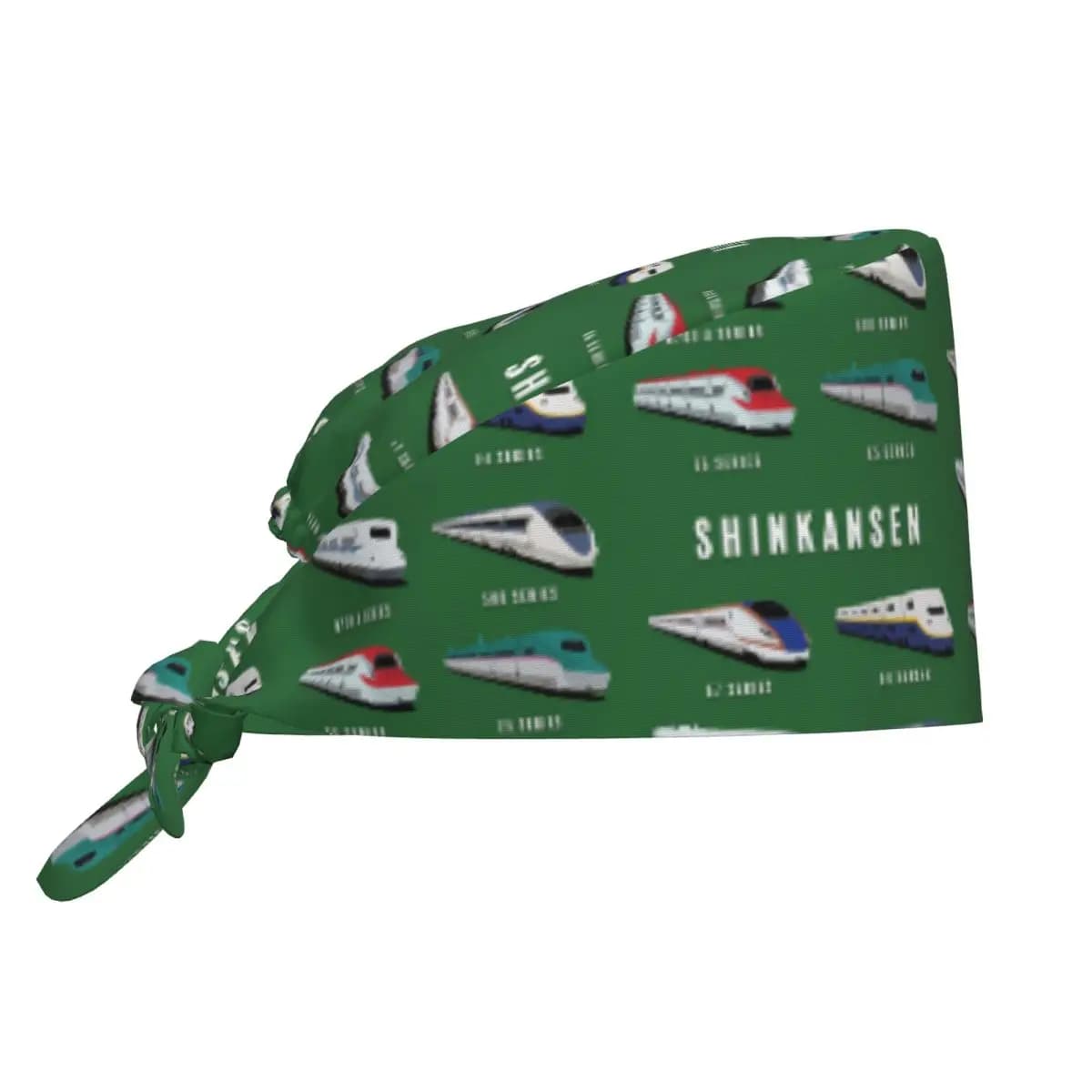 Japanese Shinkansen Bullet Trains Artworks Scrub Hat Doctor of Work Surgery Man Woman Adjustable Nursing Hats for Dentist