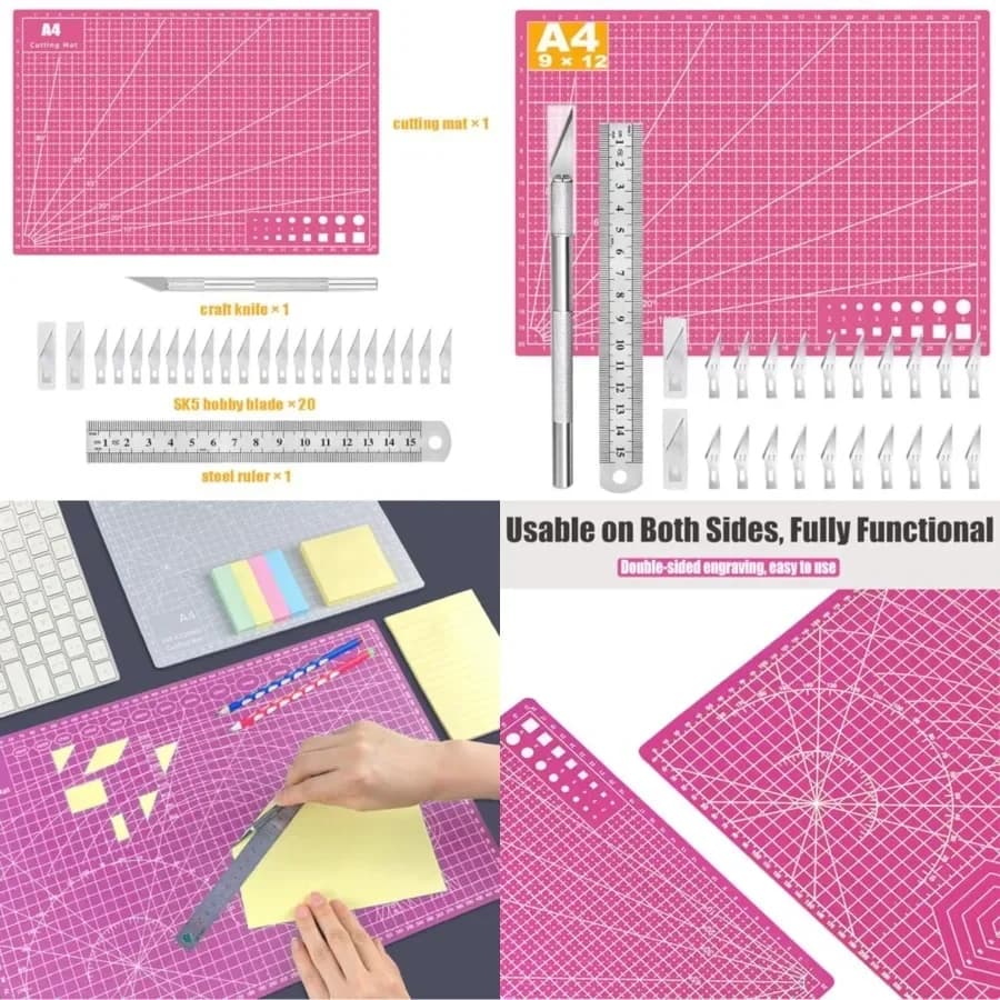 Self Healing Sewing Mat, Exacto Knife Precision Carving Craft Hobby Knife Kit for DIY Art Work Cutting, Hobby, Stencil, Scrapbo
