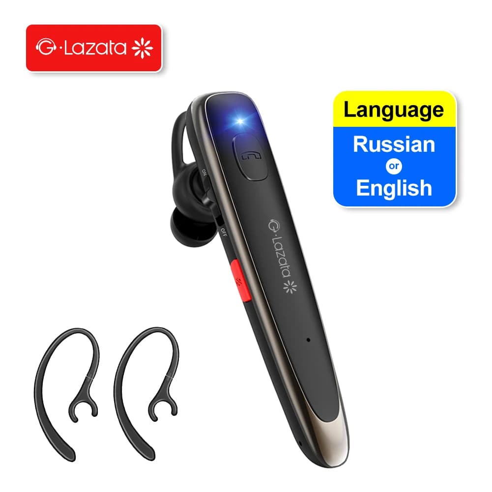 Glazata Auricolare Bluetooth 5.1 Auricolari Wireless Doppio microfono Cancellazione del rumore Chiamate HD Vivavoce per la guida Batteria a lunga durata