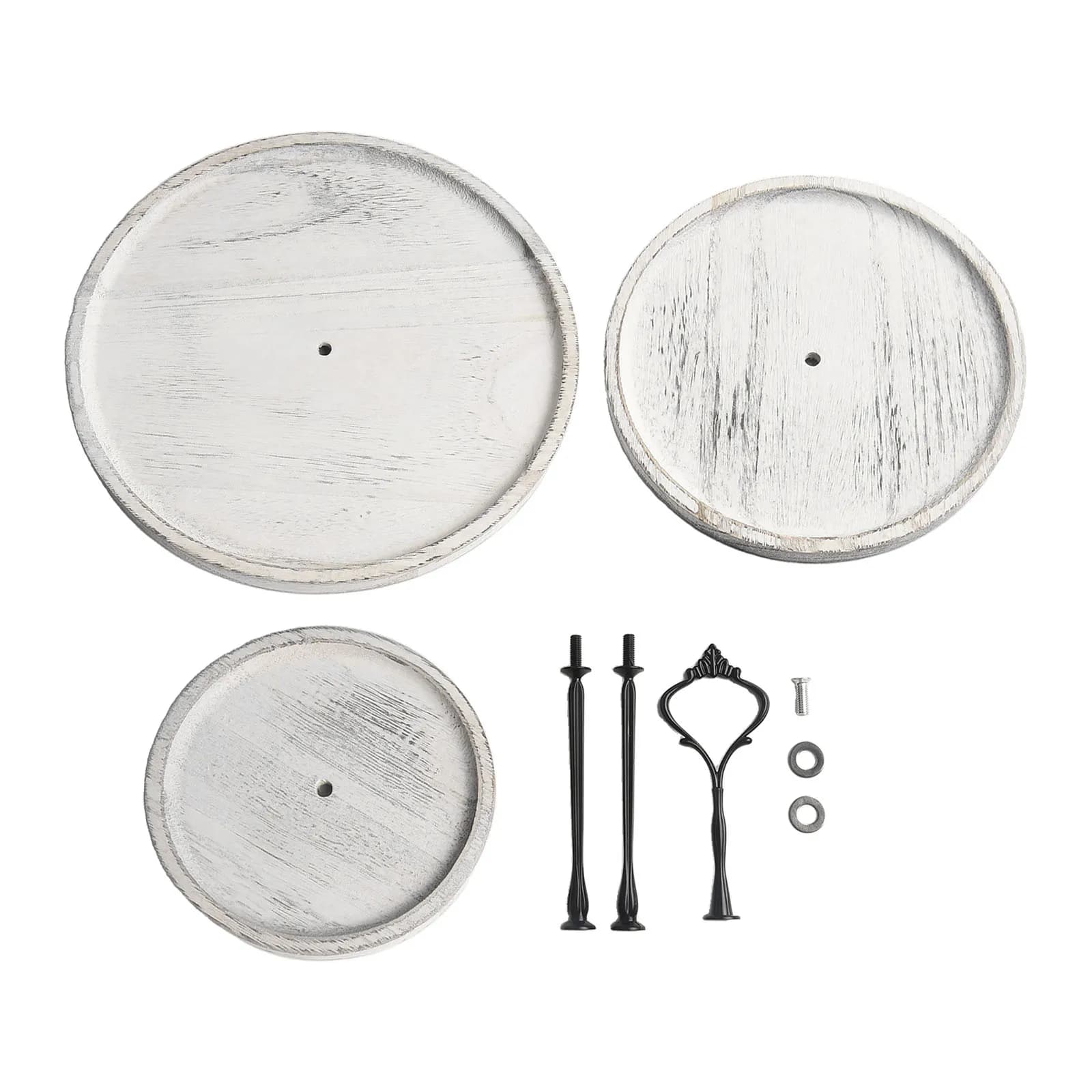 1Pc Wooden Three-Layer Dried Fruit Tray Dessert Snack Dish Wedding Dessert Candy Dried Fruit Tray Party Decorative Cake Rack