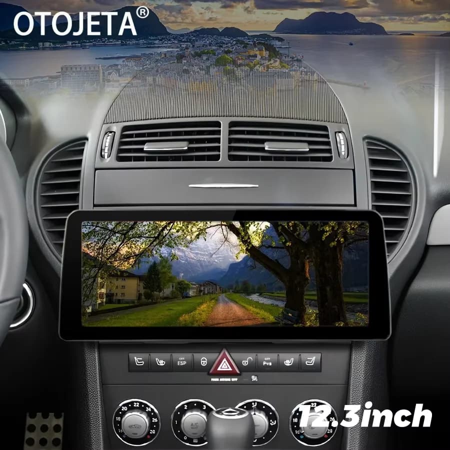 12.3" Radio Android 14 Car Video Player Stereo For Benz SLK class R171, SLK200, SLK280, SLK300 2000-2011 GPS Multimedia Carplay