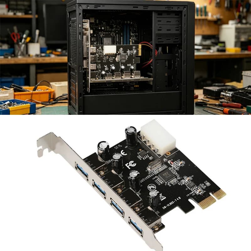 USB HUB PCI-E To USB3.0 Card dock station PCIE Sata Card Controller game PCI-E Riser Card expansion card Extender PCIe Converter