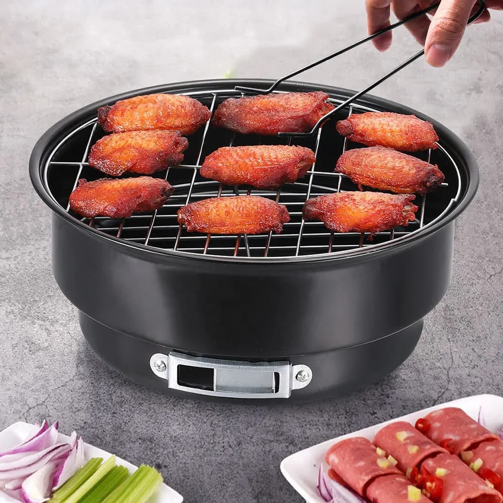 Griglia Barbecue Portatile Premium in Acciaio Inox, Fornello da Campeggio Leggero e Smontabile per Picnic ed Escursioni