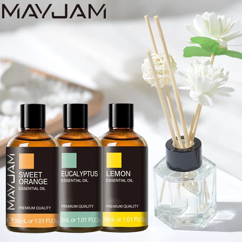 MAYJAM 3 Natural Essential Oil Bottles 30ml Aromatherapy Oil For Aromatherapy Home/Office/Hotel/Auto Deodorant for Dolce Arancia Limone