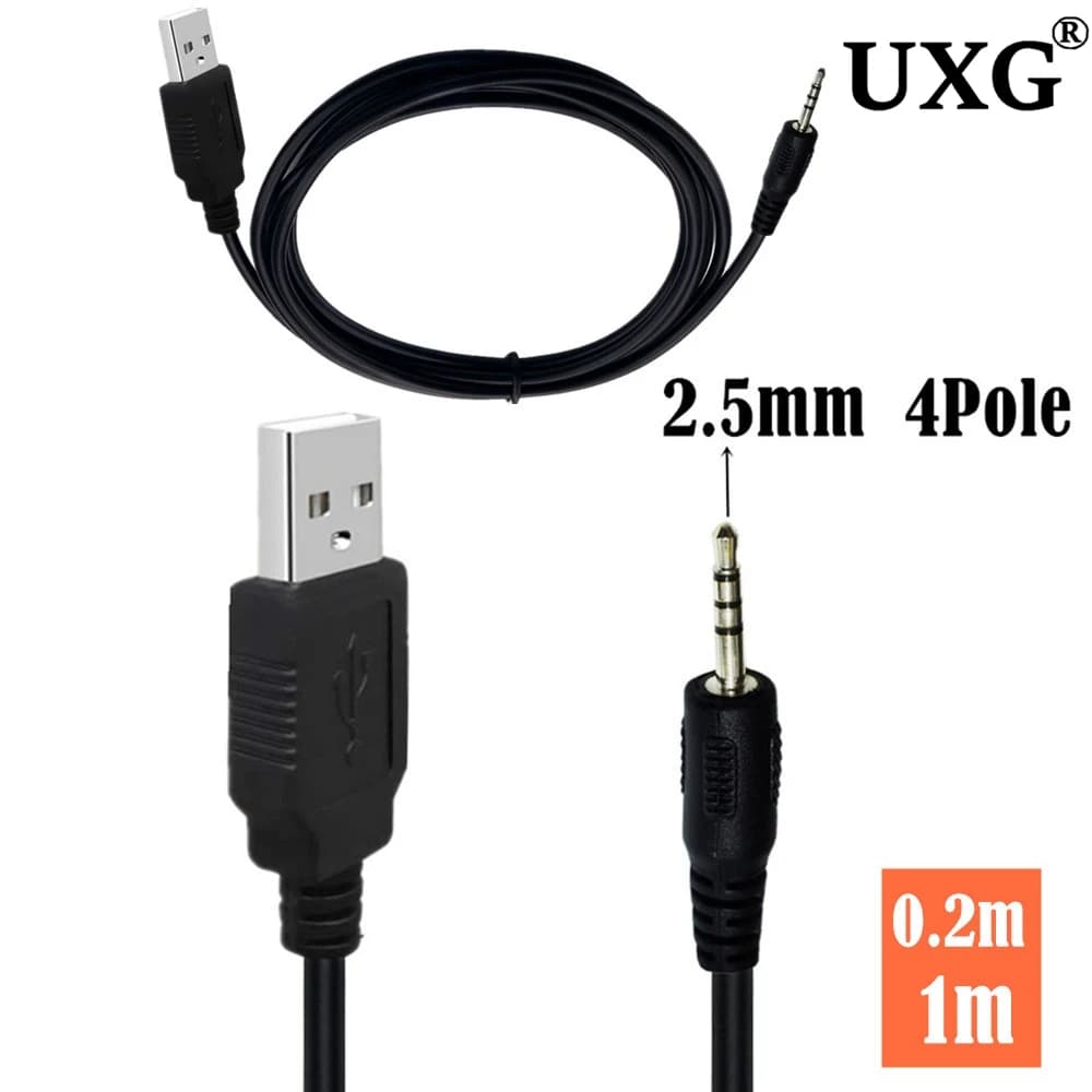 1Pc 2.5mm Nuovo Cavo di Alimentazione del Caricatore USB per Synchros E40BT/E50BT Cuffia J56BT S400BT S700 Facile da Usare Durevole CE1789
