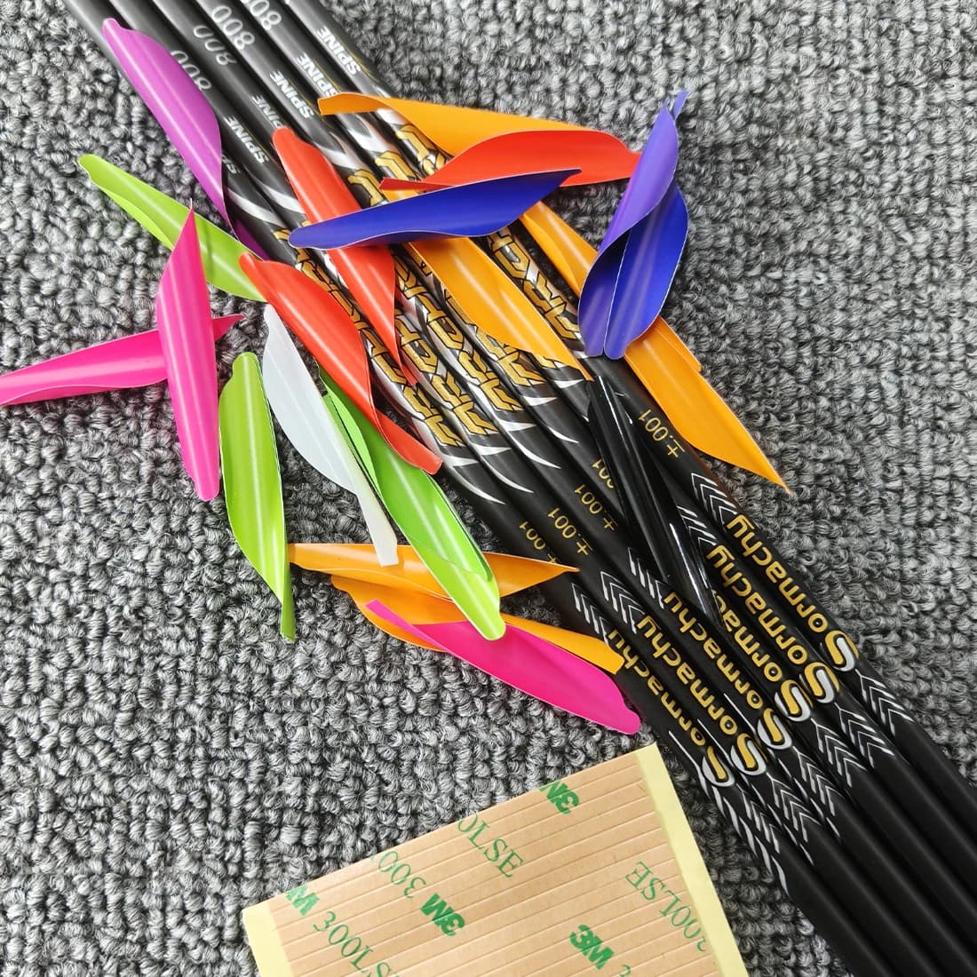1.69-Inch Bow and Arrow Arrow Feather Rotating Feather Suitable for DIY Composite Bow, Recurve Bow and Crossbow Archery Accessor