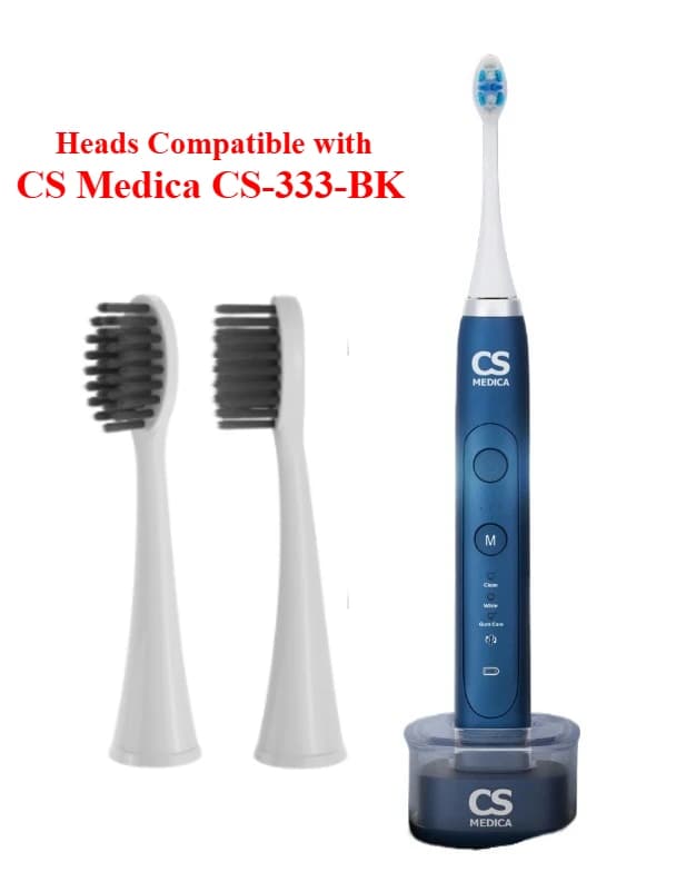 10 pezzi di testine di ricambio per spazzolino compatibili con CS Medica CS-333-BK CS Medica CS-333 Spazzolino elettrico per adulti CS CS-333