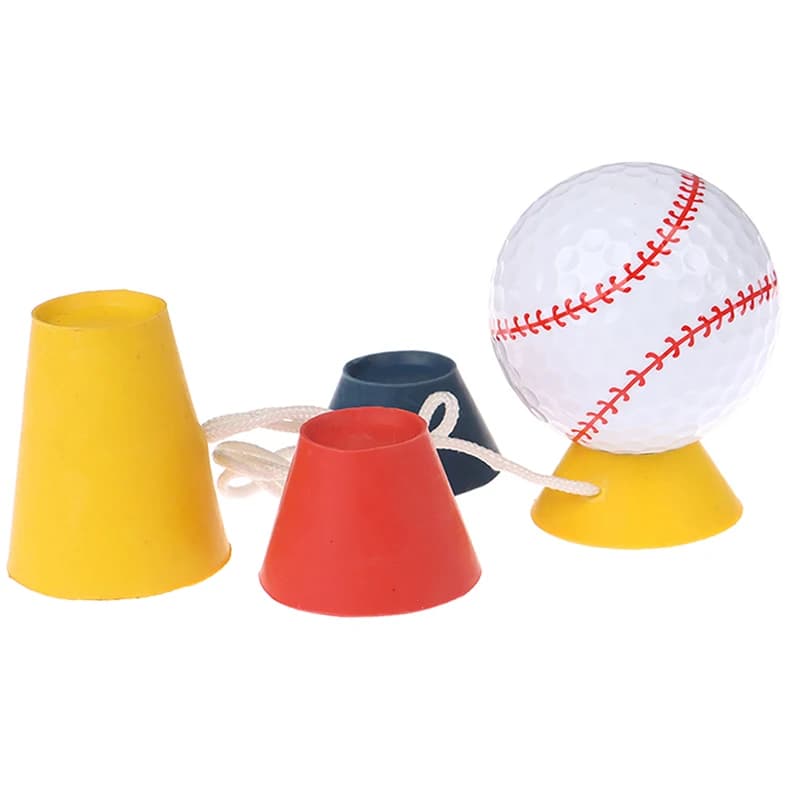1Set Golf 4-In-1Tees T-shirt da golf invernali in gomma di diverse altezze con corda Driver Home Range Training Ball Practice Sport all'aria aperta