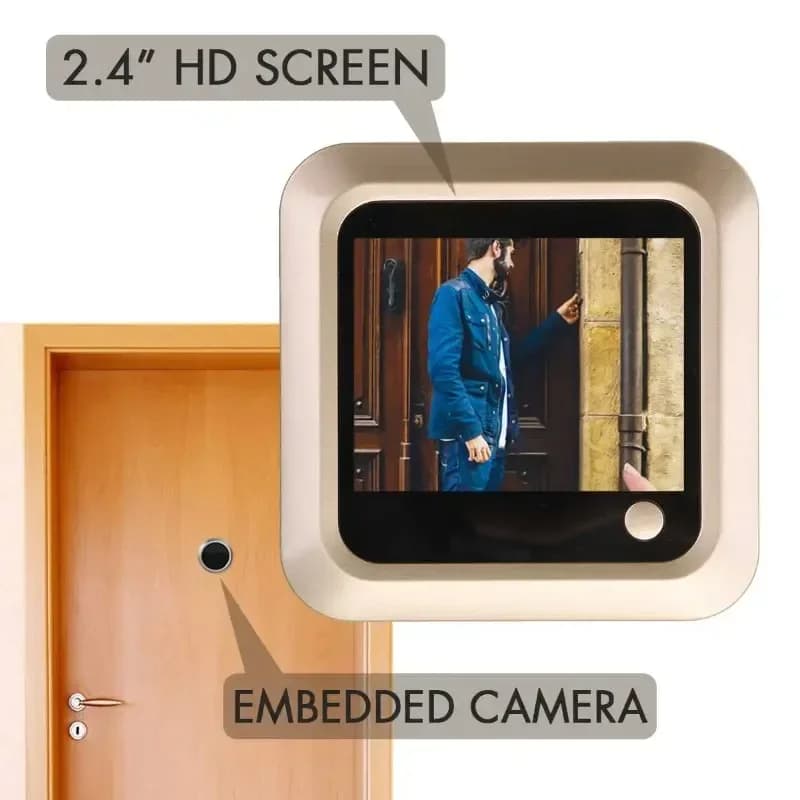 Rilevamento e monitoraggio del campanello elettronico visivo domestico Smart Cat Eye Telecamera per visione notturna a infrarossi wireless a bassa potenza