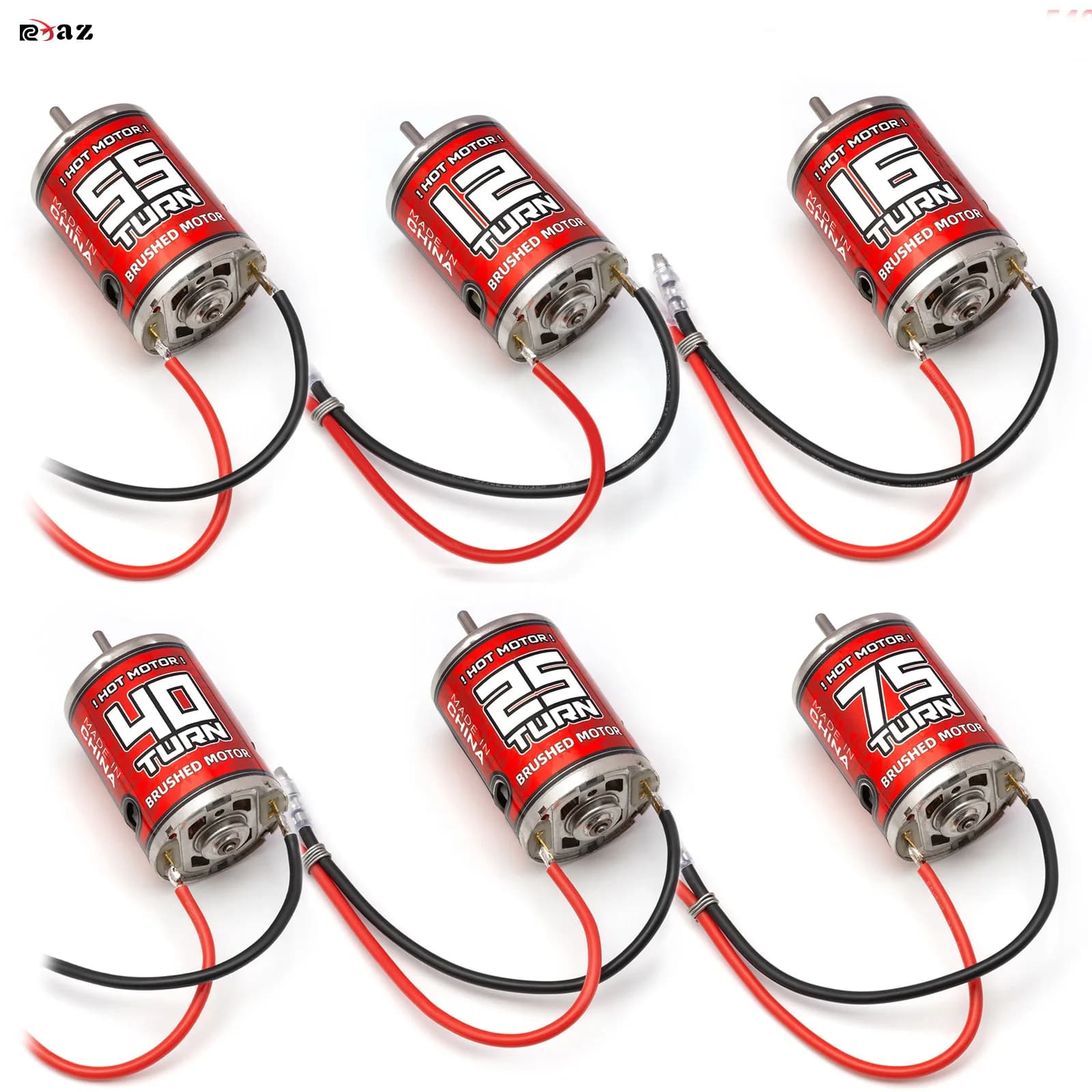 RCXAZ 540 Pro Motore Spazzolato Impermeabile 12T 16T 25T 40T 55T 75T per 1:10 RC Auto Crawler Axial SCX10 AXI03007 90046 Redcat Gen8