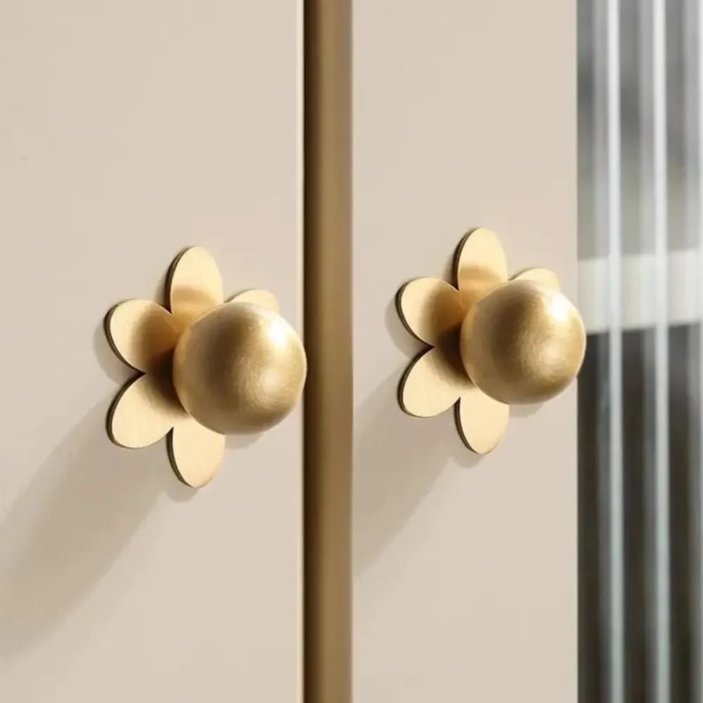 Maniglie in Ottone Stile Francese, Moderne e Minimaliste, con Superficie Liscia, Struttura Robusta