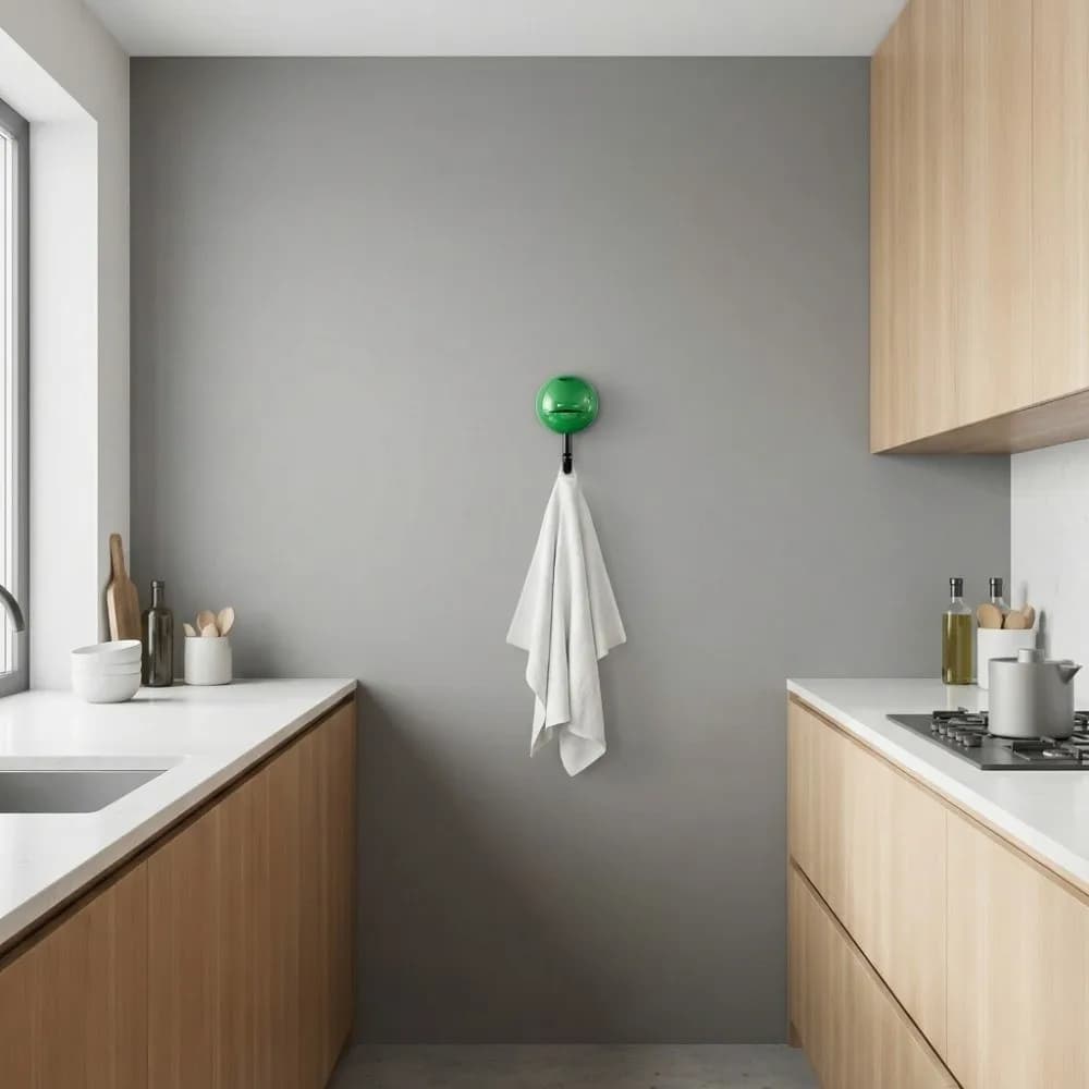 Ganci a ventosa in plastica con testa rotonda, ganci appendi asciugamani da parete senza segni, colori caramella, salvaspazio, per cucina e bagno
