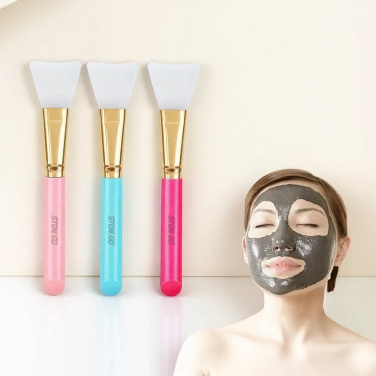 Pennello per maschera facciale in silicone Strumento cosmetico morbido per maschera di fango fai-da-te Accessori per il trucco della salute di bellezza