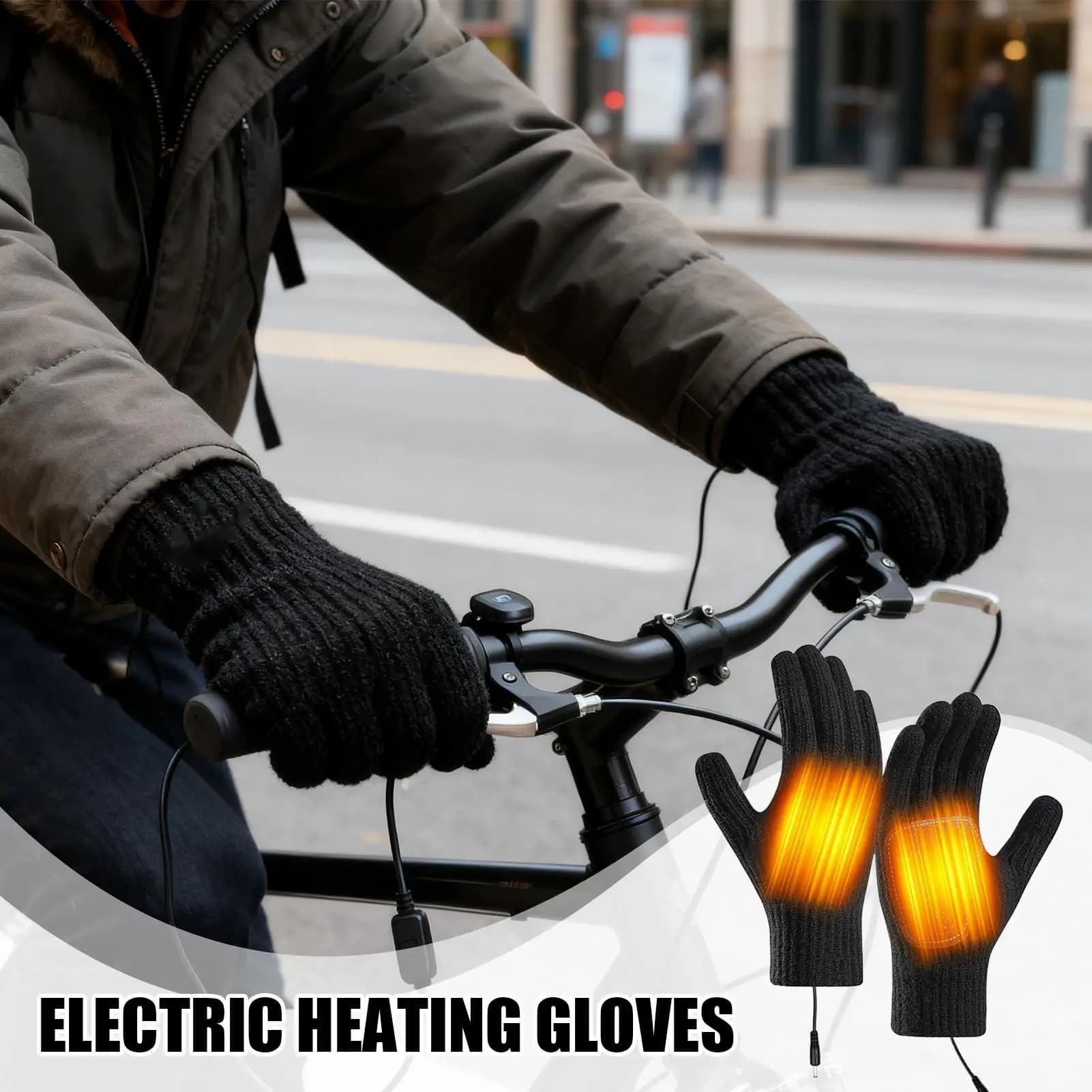 Guanti riscaldati caldi Guanti da moto impermeabili Ricarica USB Guanti riscaldati elettrici Guanti termici invernali per lo sci Escursionismo Nuovo