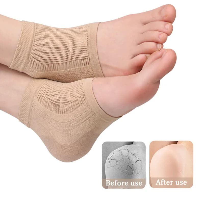 Idratante Anti-usura Anti-secco Cracking Calzini Mezzi Corti Copri Tallone Cuscinetti Protezione Tallone Maglia Gel Silicone Tallone Calzini Coprigambe