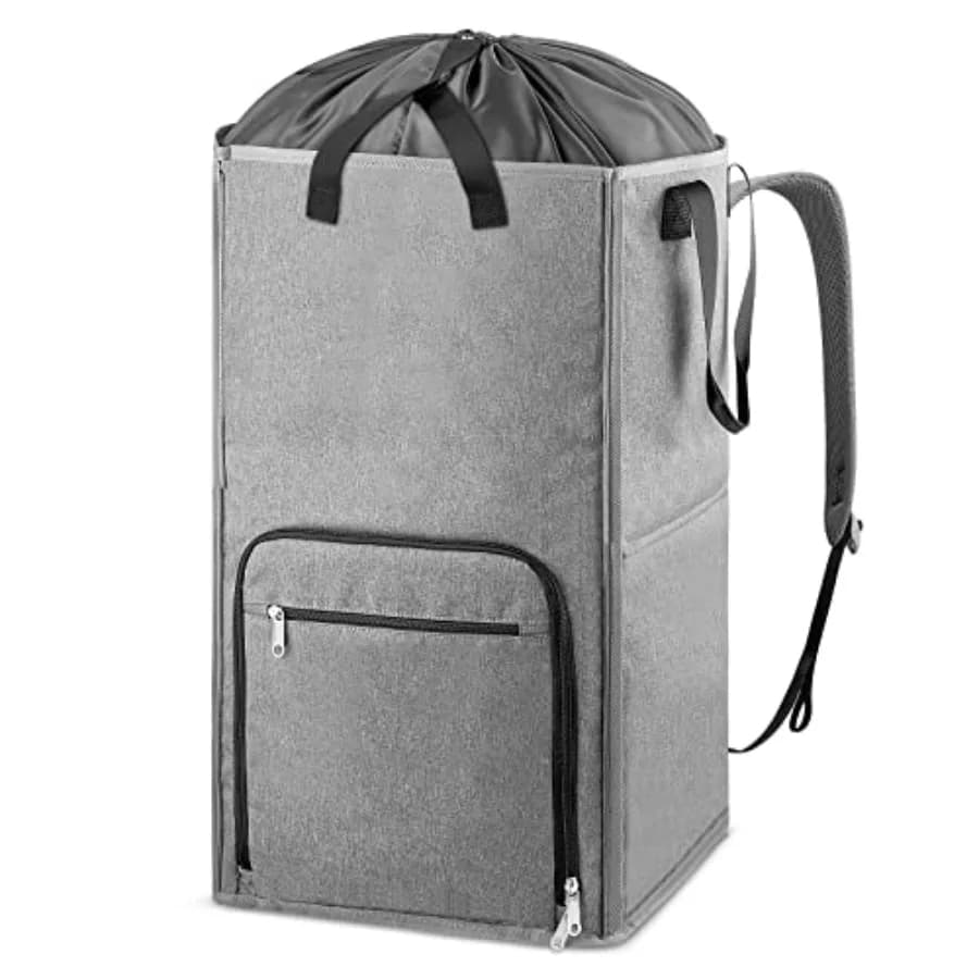 Zaino Portabiancheria, Cesto Portabiancheria Extra Large 2 in 1 per Studenti Universitari, Accessori Essenziali per Dormitorio, Cinghie Regolabili