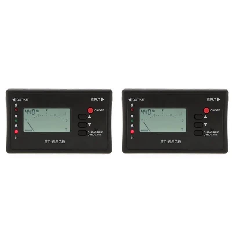 【SCONTO!】2X ET-68GB Accordatore Digitale LED per Basso, Ukulele, Violino, Accessori per Strumenti Musicali, Accordatore Cromatico per Chitarre
