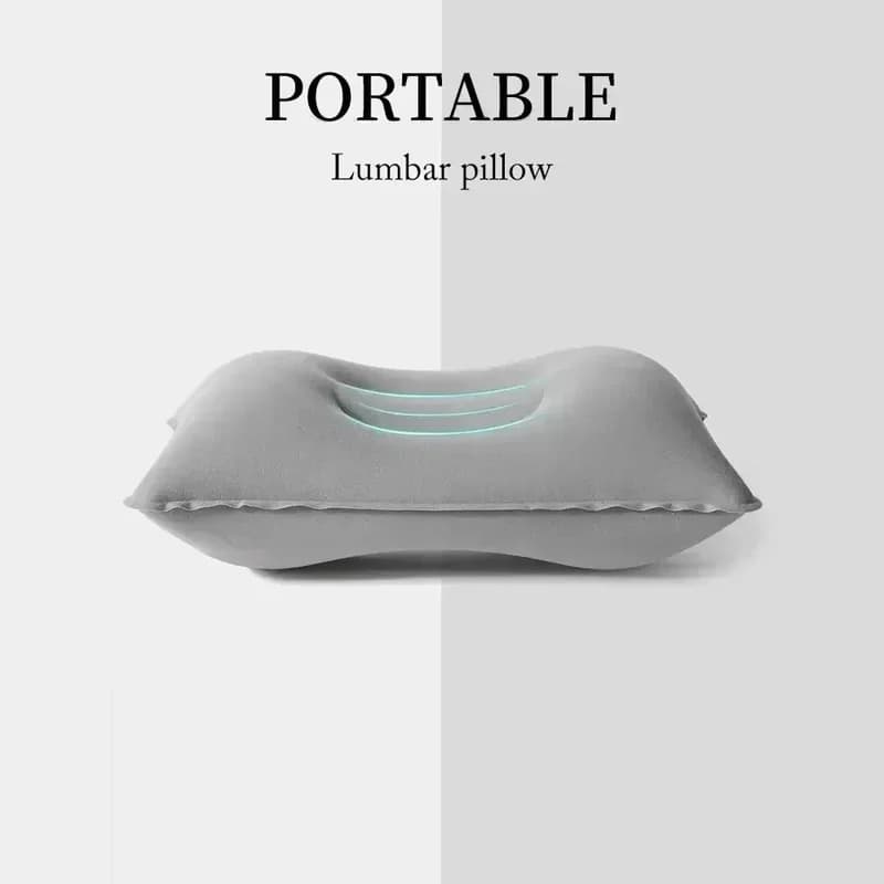 Cuscino d'aria gonfiabile pieghevole portatile Viaggio all'aperto Dormire Campeggio PVC Barella per il collo Schienale Aereo Comodo cuscino