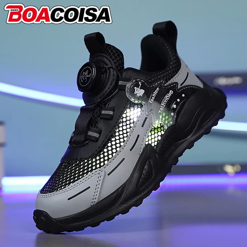 Scarpe da ginnastica per bambini in rete estiva Scarpe da ginnastica per ragazzi antiscivolo Casual Traspiranti Sport da corsa per bambini Ragazze Tennis da passeggio piatto