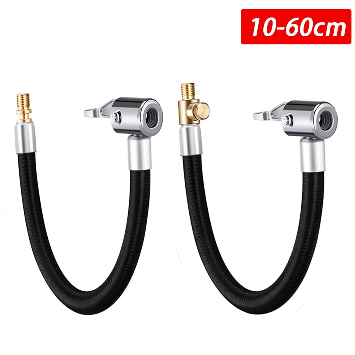 10 20 40 60 centimetri Auto Pneumatico Gonfiatore Tubo Gonfiabile Pompa di Aria Tubo di Prolunga Adattatore Torsione Connessione Dei Pneumatici Bloccaggio Mandrino D'aria