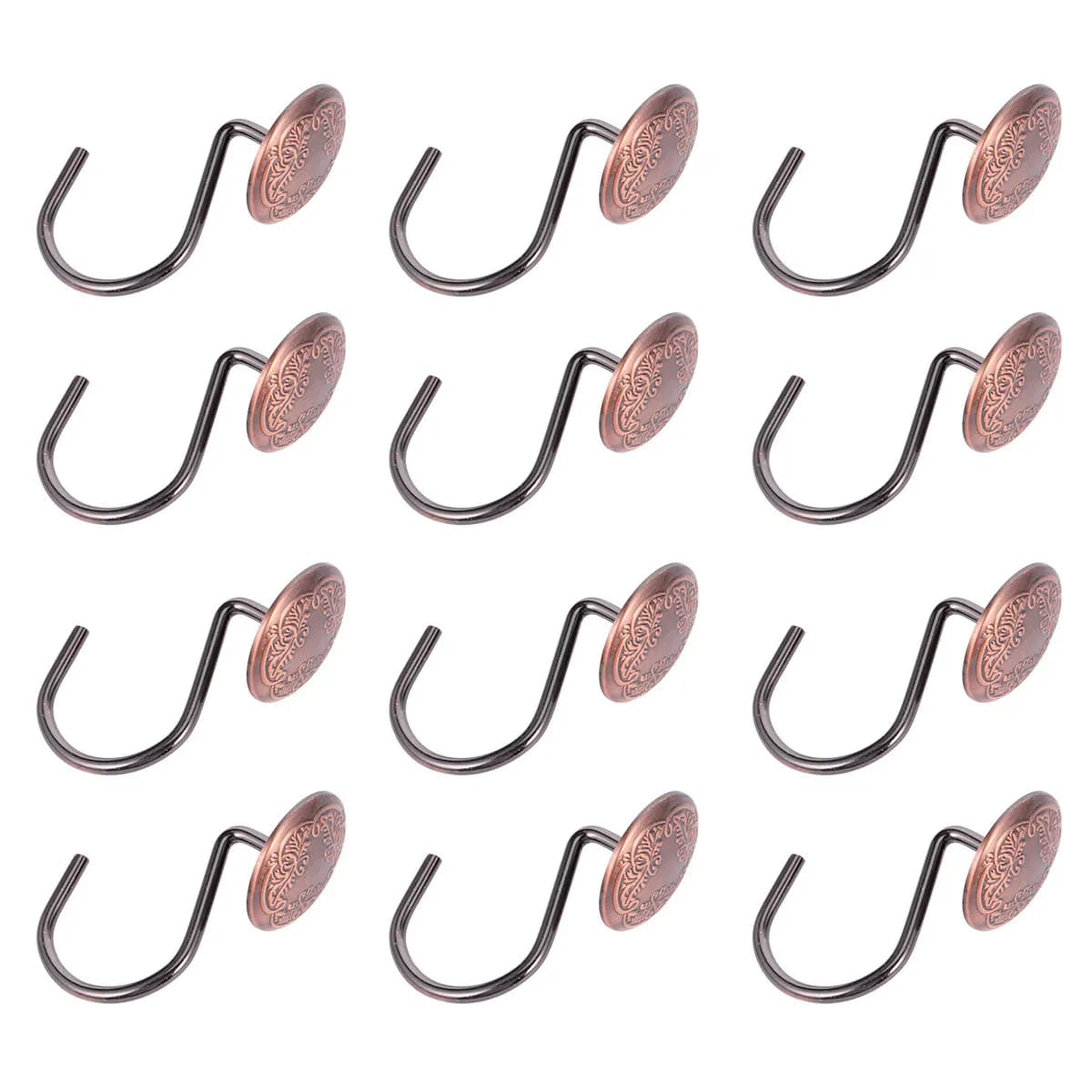 12 Pcs Hanging Hook for Curtain Home Round Hangings Shower Household Heavy Duty Hooks