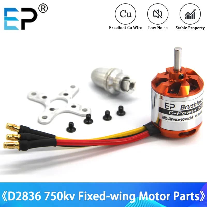 NUOVO D2836 2836 750KV 880KV 1120KV 1500KV Parti del motore brushless 2-4S per elicottero RC Motori per aerei ad ala fissa Accessori giocattolo