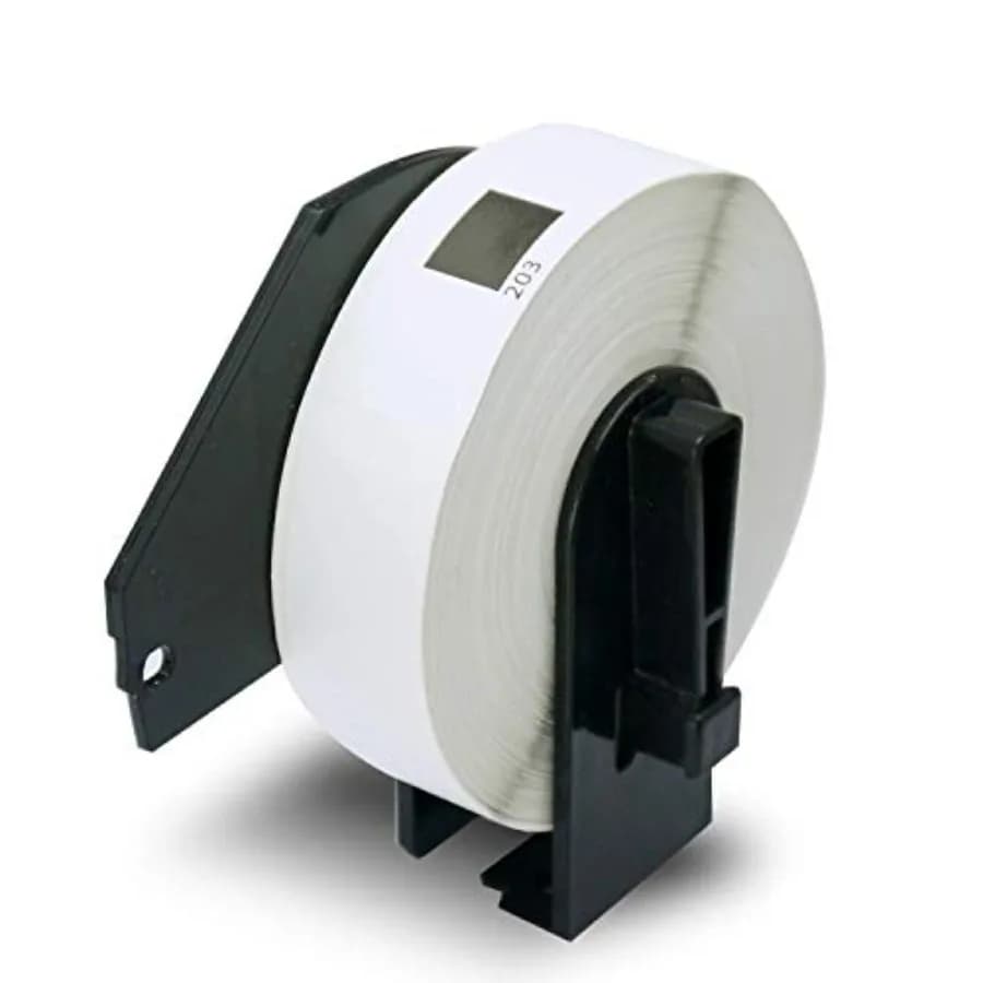 Etichette rimovibili per cartelle portadocumenti per stampanti di etichette da tavolo Brother DK-1203, 300 etichette, 2/3 x 3-7/16, bianche