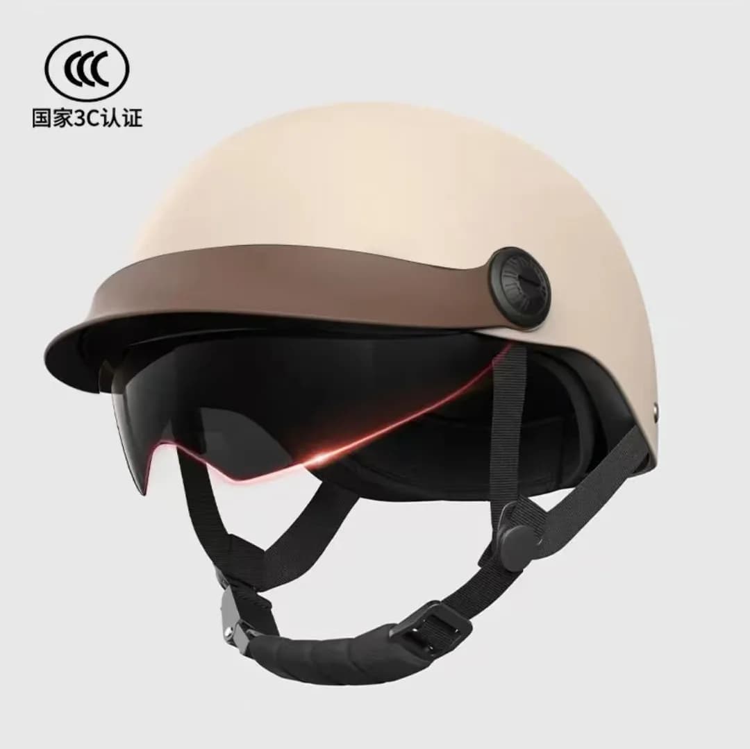 Casco Unisex Mezzo Viso 4 Stagioni - Protezione UV Casco Parasole per Veicoli Elettrici e Moto