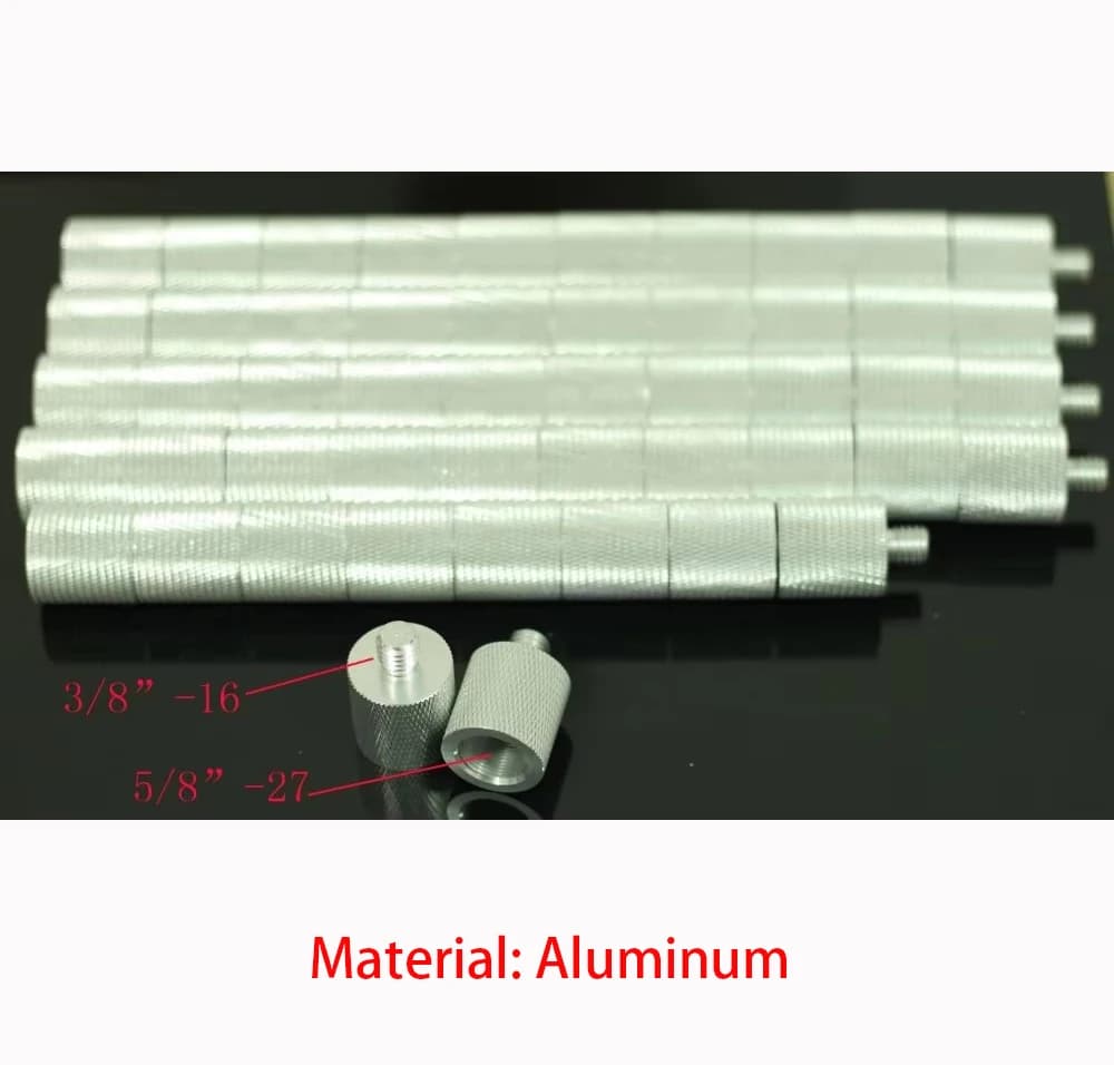 Adattatori metallici di nuovo design da 50 pezzi da 5/8"-27 femmina a 3/8"-16 maschio Accessorio per supporto, adattatori per viti da 5/8 a 3/8 per treppiede per microfono