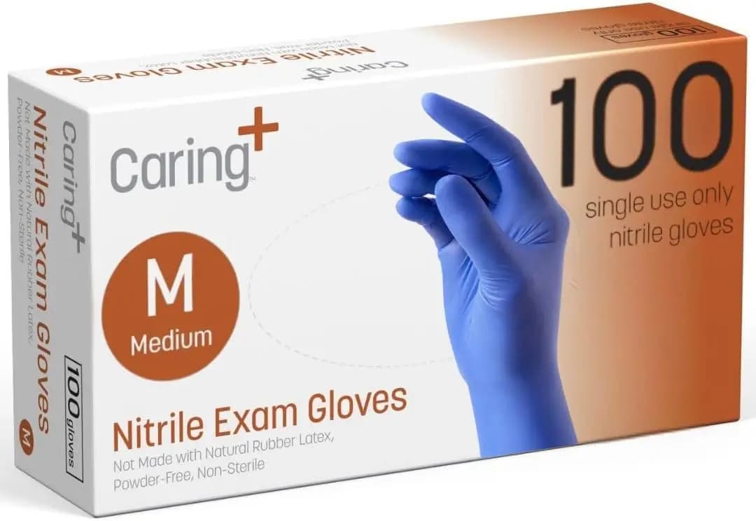 Guanti Monouso in Nitrile Blu per Pulizie, Preparazione Alimenti e Pronto Soccorso, Senza Polvere