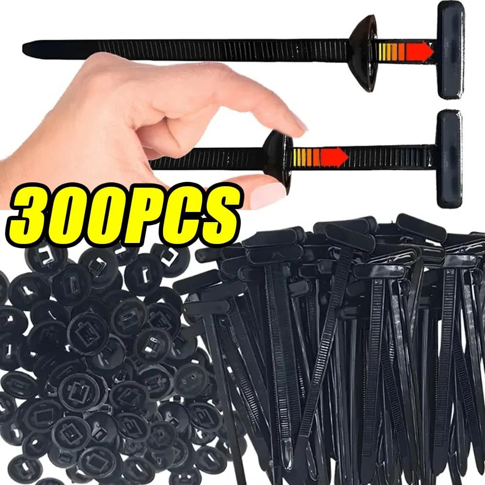 10-300Pcs Nylon Zip Ties Multi-Purpose Car Engine Guards Underbody Panel Fastener Clip Screw Replacement Self-locking Cable Tie