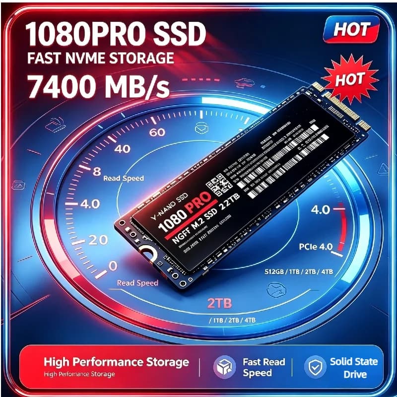 1080PRO SSD Hard Disk Drive M.2 NVMe NGFF Interface 1TB 2TB Original Internal Solid State Drive For Notebook Desktop Laptop