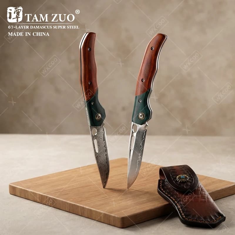 Coltello da Cucina Pieghevole WXCOO, Piccolo Coltello Multiuso per Casa e Cucina, Utensile per Disossare, Tagliare Frutta, Verdura e Carne