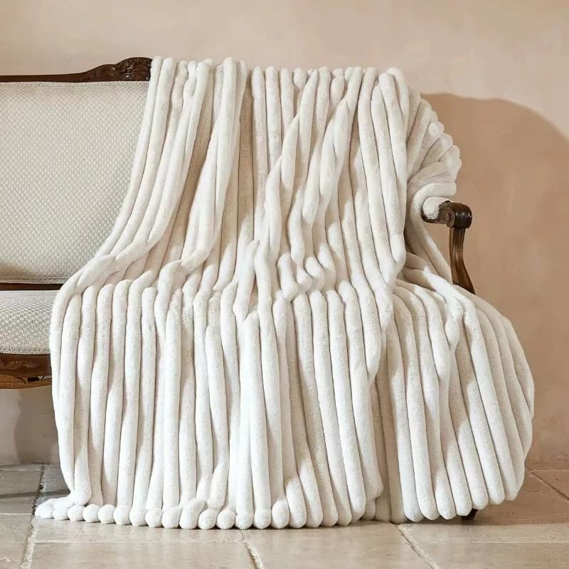 Coperta in peluche imitazione pelliccia, copriletto, caldo, super morbido, letto, copridivano, lusso, soffice, tiro, camera da letto, divano, inverno