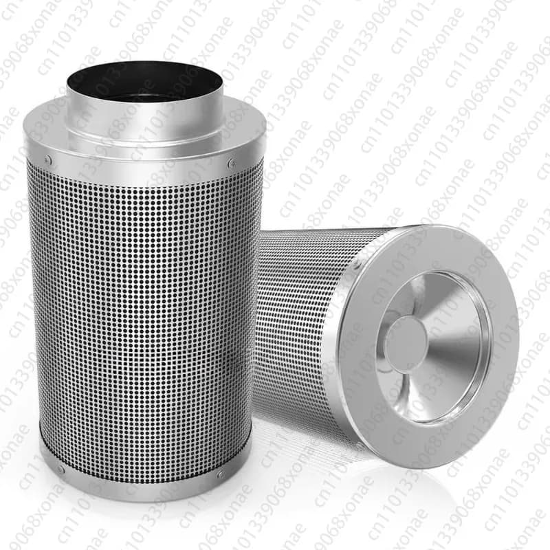 Purificatore filtro aria cilindrico a carbone attivo per tenda da serra da 4 pollici, 6 pollici, 8 pollici