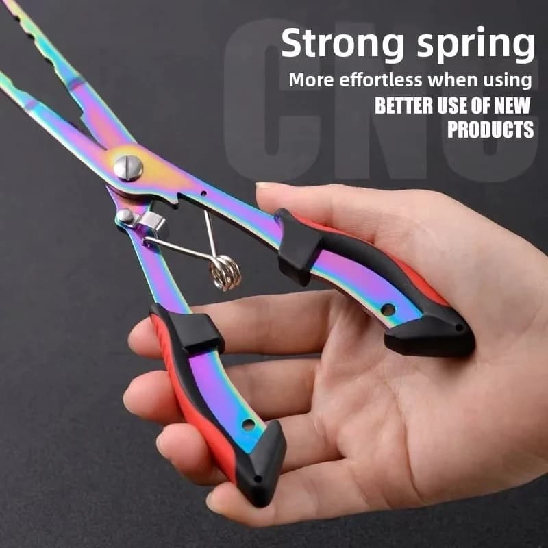 1Pc Portable Split Ring Opener Multi-functional Fishing Pliers Anti-Slip Stainless Steel Fishing Line Cutter Tied Hooks Pliers