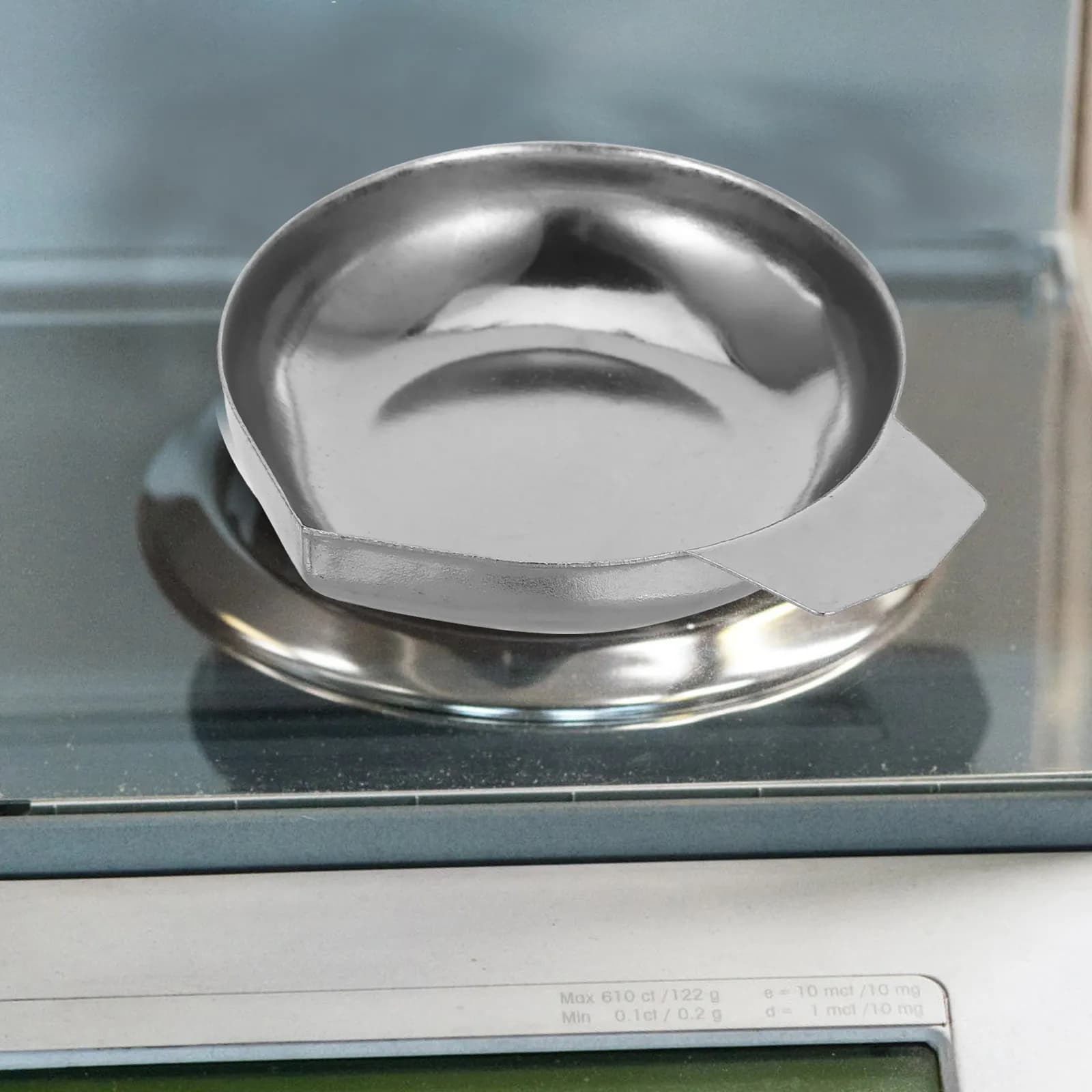 2Pcs Electronic Scale Tray Stainless Steel Weighing Pan Precision Food Weighing Dish for Digital Kitchen Scale Carat Measurement