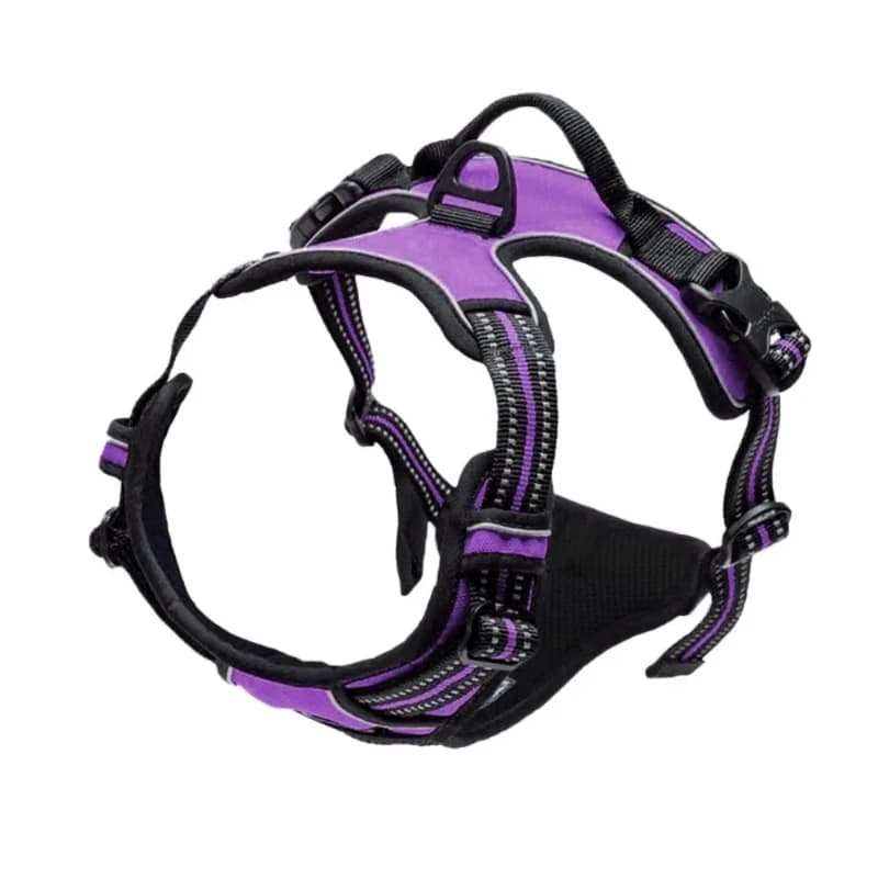Gilet regolabile in pelle di cane per cani che camminano, gilet imbracatura per cani riflettente durevole senza tirare, fascia toracica per cani traspirante in nylon