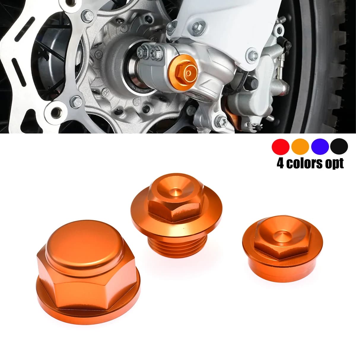 Moto Ruota Anteriore Dado di Bloccaggio Bullone Catena Posteriore di Regolazione Asse Blocco Asse Ruota Per KTM SX SXF XC XCF EXC EXCF XCW SMR 85-530