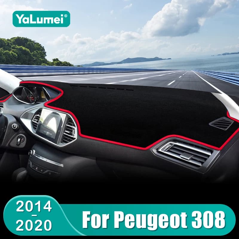 Per Peugeot 308 308SW T9 308GTI 2014 2015 2016 2017 2018 2019 2020 Cruscotto Auto Zerbino Strumento Scrivania Parasole Pad Accessori