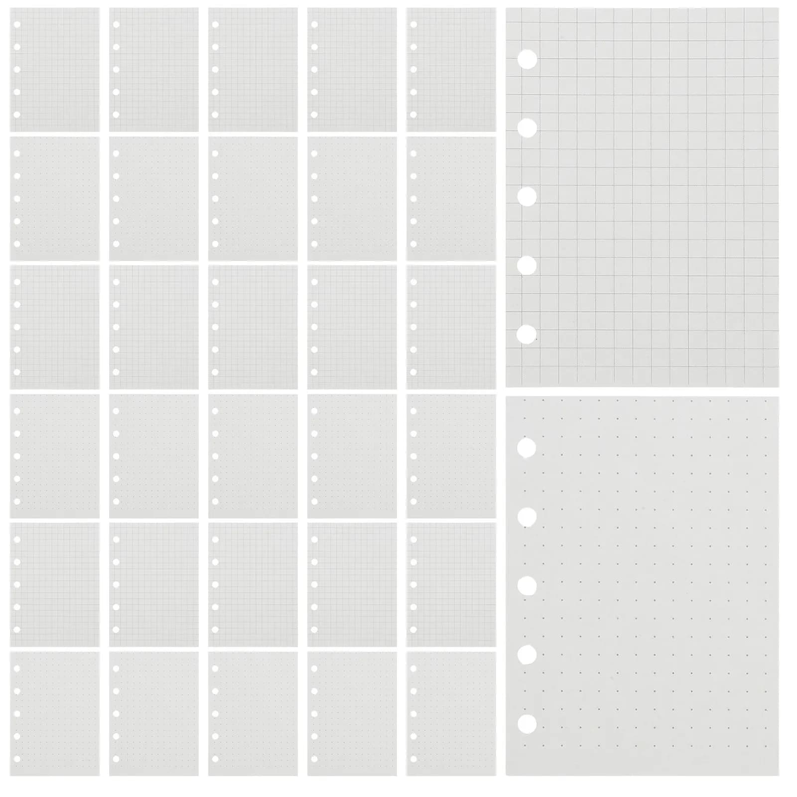 20 Fogli A8 4.1x3in con 5 Fori, Carta di Ricambio per Mini Raccoglitore, Inserti a Righe per Scrittura Fluida, per Agenda M5, Quaderno, Diario, Ufficio
