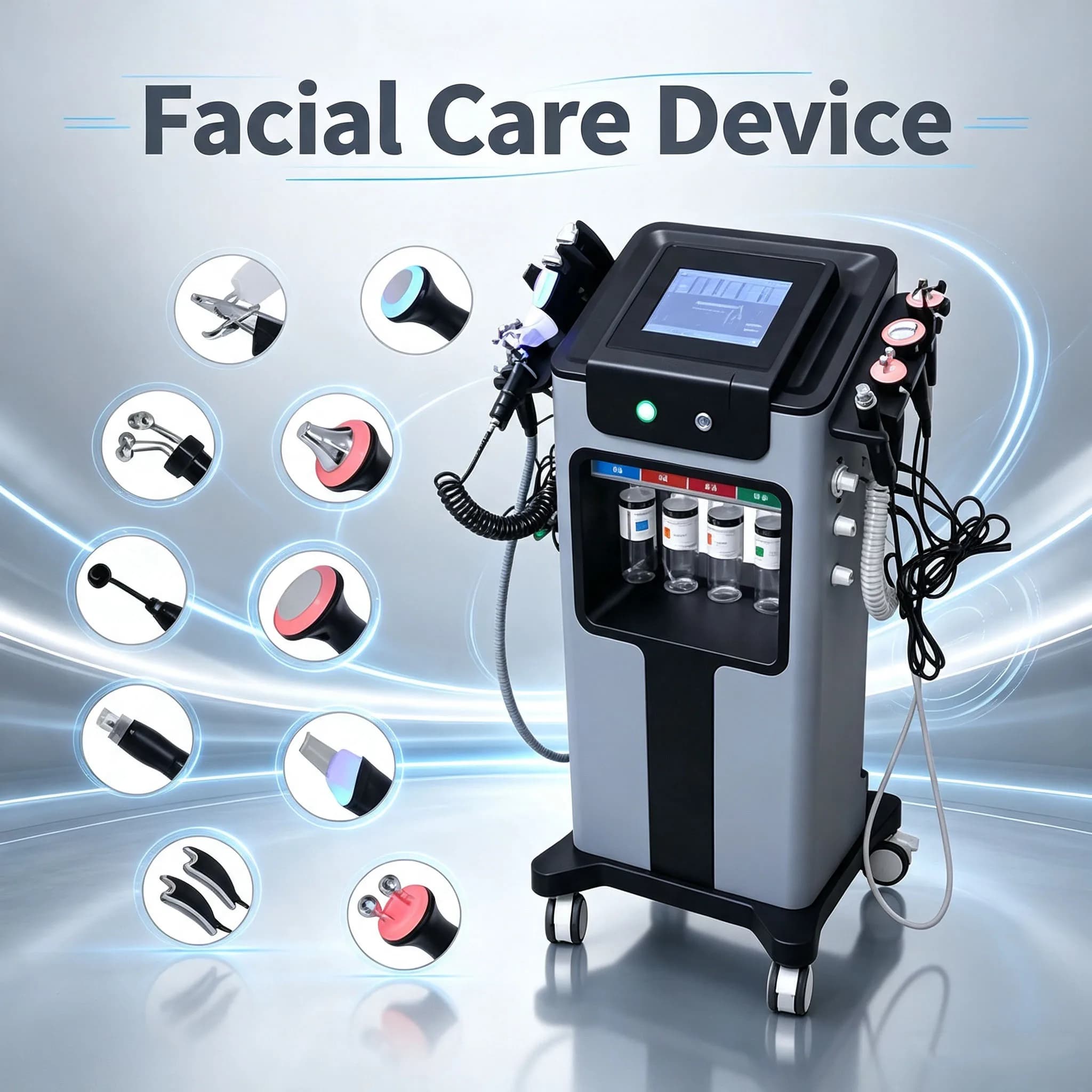 10IN1 Hydraulic Facial Care Oxygen Rejuvenation and Whitening Skin Care Device
